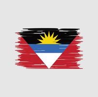antigua och barbuda flaggborste. National flagga vektor