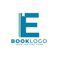 Buchstabe Initiale E-Book-Logo-Design. verwendbar für Bildungs-, Geschäfts- und Gebäudelogos. flaches Vektor-Logo-Design-Ideen-Vorlagenelement vektor