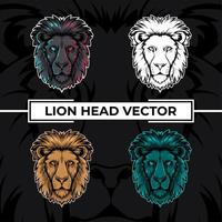 lejonhuvud närbild vektor samling
