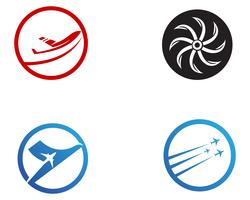 Flygplan flyga logotyp och symboler vektor mall