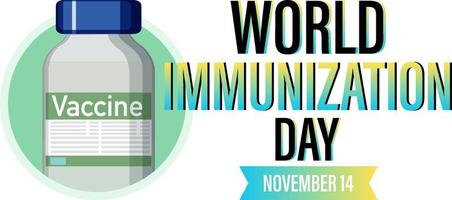 World immunization day banner design vektor