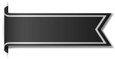 svart banner design på vit bakgrund vektor