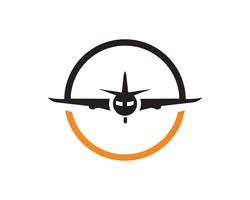 Flugzeugfliegenlogo und Symbolvektorschablone vektor