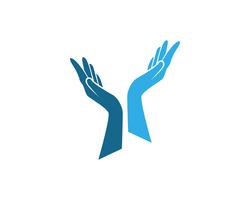 Handpflege Logo Template-Vektor-Symbol Geschäftssymbole vektor