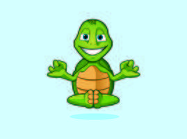 Zen Yoga Turtle Monk Charakter Logo Maskottchen Designs vektor
