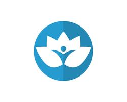 Lotus Menschen Logo und Symbole vektor