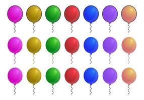 Illustrationsvektorgrafik von bunten Luftballons, ideal für Geburtstagsdesigns vektor