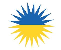 ukraine flag emblem symbol design nationale europa vektorillustration vektor