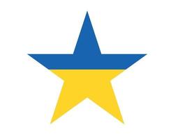 ukrainska flaggan emblem symbol stjärna form nationella Europa vektorillustration vektor
