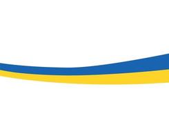 ukraine-flaggenband nationales europa emblem symbol vektordesign vektor