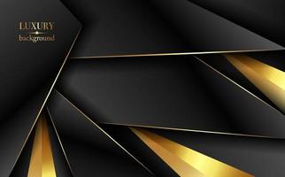 lyxiga guld och svart bakgrund med gyllene metall textur i 3d abstrakt stil. illustration från vektor om modern malldesign för stark känsla och teknik och futurism