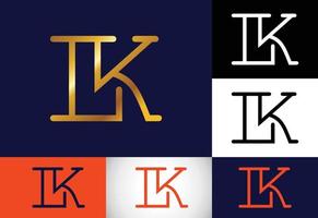 anfängliche Monogrammbuchstabe lk-Logo-Design-Vektorvorlage. lk-Buchstaben-Logo-Design vektor