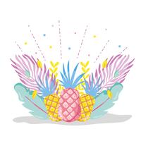 Punchy pastell ananas vektor