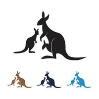 Känguru-Vektor-Logo vektor