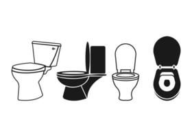 WC-Schüssel-Icon-Design-Vorlage Vektor isolierte Illustration