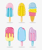 Punchy pastell popsicles samling vektor