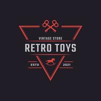 klassische Vintage-Retro-Label-Abzeichen-Spielzeuge und Inspiration für das Design von Souvenir-Logos vektor