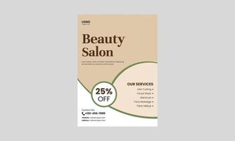 Spa-, Beauty- und Massage-Flyer-Designvorlage. Beauty-Spa-Friseursalon druckfertiges Flyer-Vorlagendesign. faltblatt, a4-größe, flyer, cover, poster, broschürendesign vektor