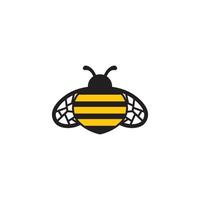 bee logotyp på vit bakgrund. vektor