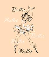 Ballett. Ballerina. Tänzer. Logo.Vector Abbildung. vektor