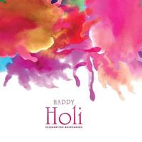 feier des indischen festivals glücklicher holi bunter spritzhintergrund vektor