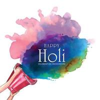 firande av indisk festival glad holi färgglada stänk bakgrund vektor