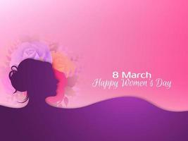 glada kvinnodagen firande gratulationskort bakgrund vektor
