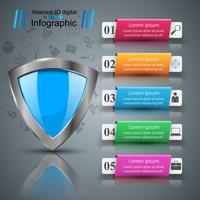Schild, Sicherheit - Geschäftspapier Infografik. vektor