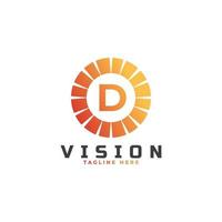 vision anfangsbuchstabe d logo design template element vektor