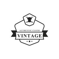 vintage retro-abzeichen für kleidung bekleidung logo emblem design inspiration vektor