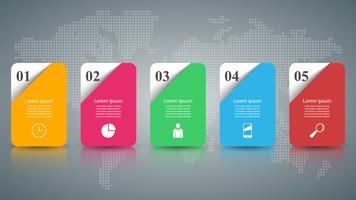 Business Infographics Origami Style Vektor illustration.