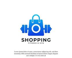 Fitness-Verkaufssymbol, Fitnessstudio-Shop-Logo-Design-Vektor-Vorlagenelement vektor