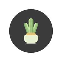 kaktus platt design vektorillustration, isolerad på vit bakgrund. grön växt, blomma och natur, blommig och exotisk, vild botanik tropisk illustration vektor