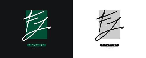 initial f och j logotypdesign med elegant och minimalistisk handstil. fj signaturlogotyp eller symbol för bröllop, mode, smycken, boutique och affärsidentitet vektor