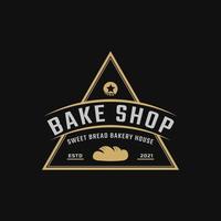 klassische vintage retro etikett abzeichen emblem brot bäckerei backen shop etikett aufkleber logo design inspiration vektor