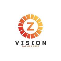 vision första bokstaven z logotyp designmall element vektor