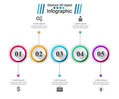 Business Infographics Origami Style Vektor illustration.