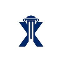 advokatbyrå brev x logotyp designmall element vektor