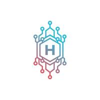 technologie anfangsbuchstabe h logo design template element. vektor
