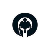 spartanisches Logo. Anfangsbuchstabe o für spartanischen Kriegerhelm-Logo-Designvektor vektor