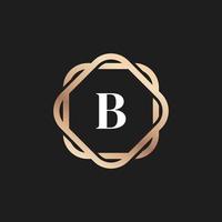 Anfangsbuchstabe b Logo-Symbol mit Mustervektorelement vektor