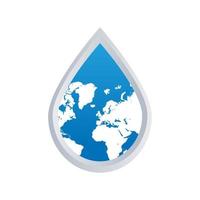 vatten och världsillustrationer platt design, lämplig för design med World Water Day-tema vektor