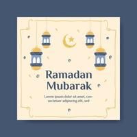 ramadan mubarak social-media-banner-vorlage. flache Illustrationsvektorgrafik. vektor