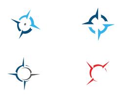 Kompass Logo Template-Vektorikonenillustration vektor