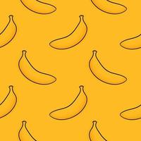 Banane handgezeichnetes nahtloses Muster 2 vektor