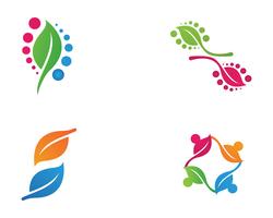 Logos des grünen Blattökologie-Naturelementvektors vektor