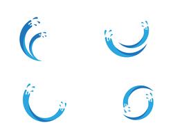 Spritzwasser blau Natur Logo vektor