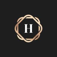 Anfangsbuchstabe h Logo-Symbol mit Mustervektorelement vektor