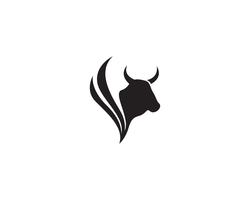 Cow Logo Mall vektor ikon illustration