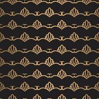 dekorativa svart guld sömlösa mönster bakgrund vektor